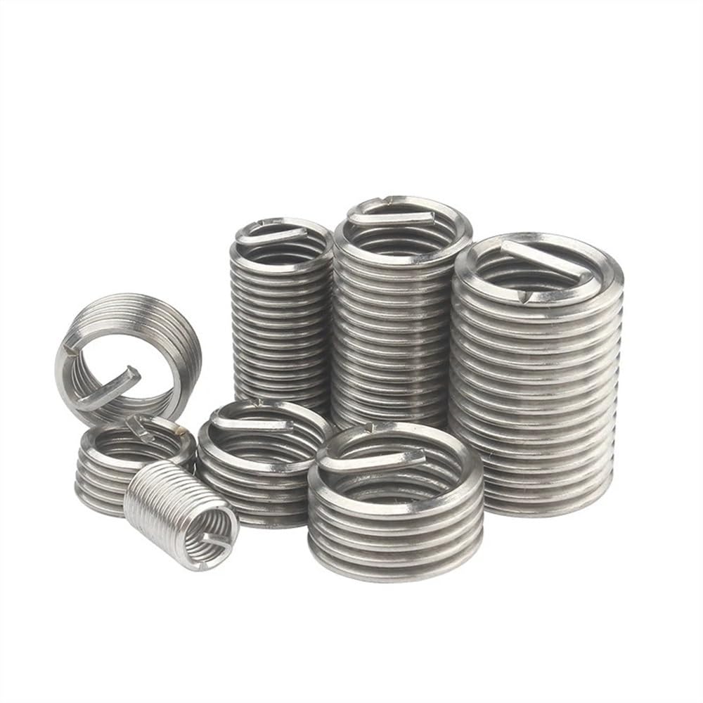 50Pcs Stainless Steel Wire Thread Inserts M6-M18 | Screw Bushing for Thread Repair | Durable 304 Stainless Steel(M18x1.5x2.5D)