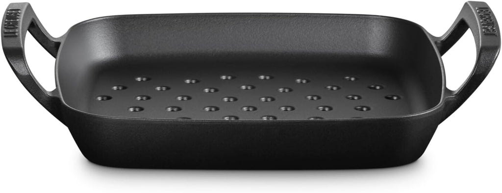 Le Creuset Alpine Outdoor Collection Enameled Cast Iron Square Grill Basket, 12'