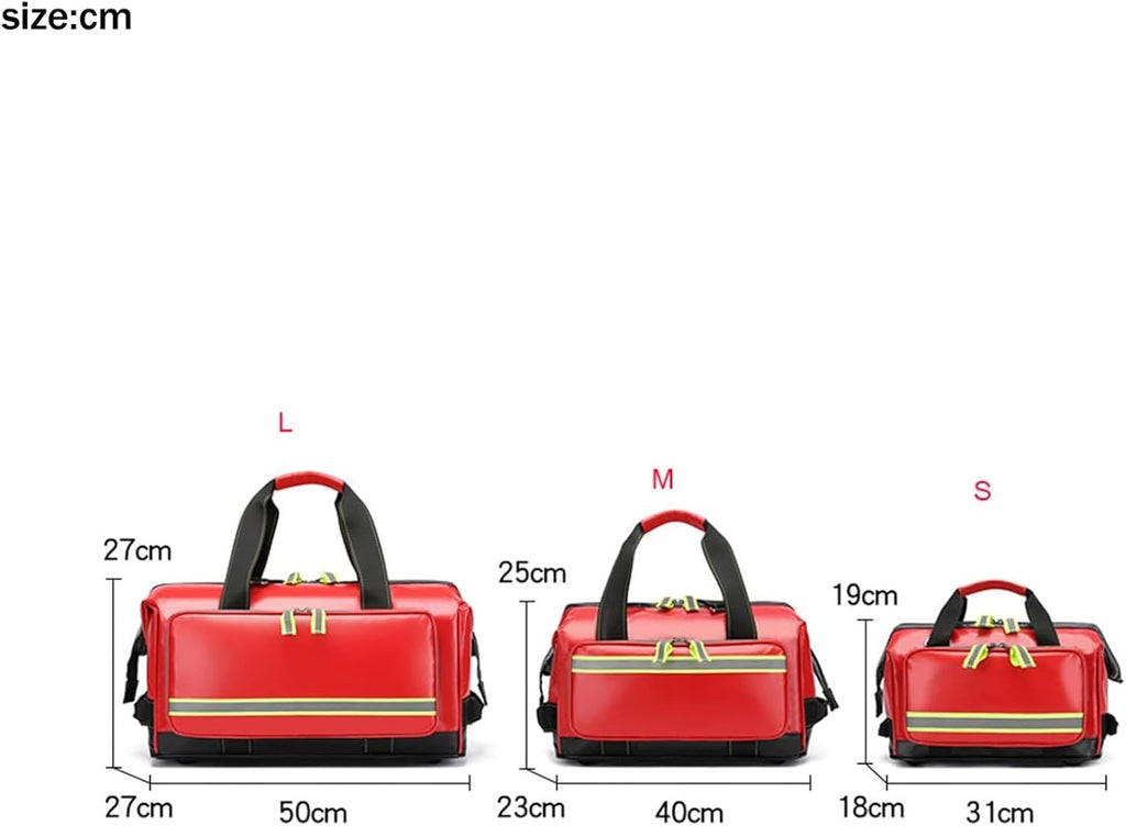 Emergency Medical Assistant Bag Empty, Medicine Storage, Professional First Responder with Multiple Pockets for Aid Kit and Nursing Supplies (Color : B, Size 31 * 18 19cm)