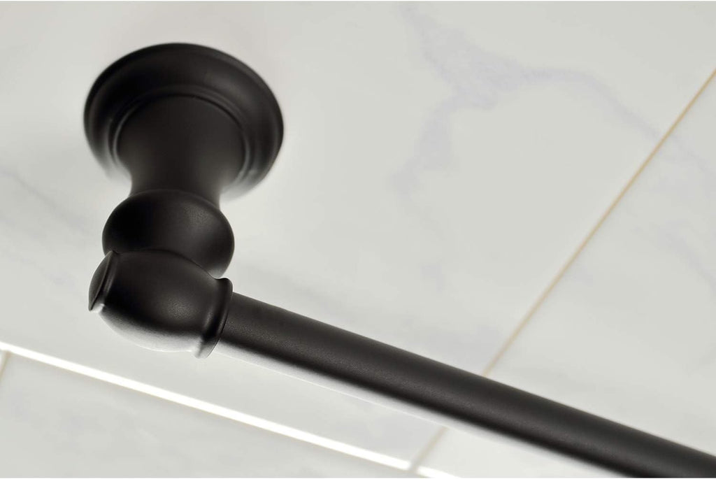Kingston Brass BAHK2612478K Provence 5-Piece 18-Inch and 24-Inch Towel Bars Bathroom Accessory Set in Matte Black