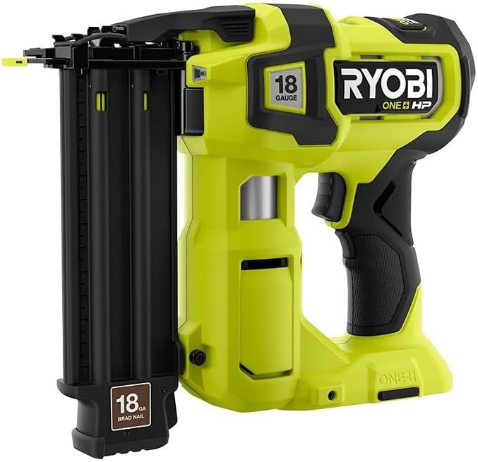 RYOBI P322 ONE+ HP 18V 18-Gauge Brushless Cordless AirStrike Brad Nailer Kit with Battery and Charger (Bulk Packaged)