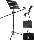 Music stand， Music Stand With Microphone Tablet And Phone Holder Height 70-190cm(Style 1,70140cm)