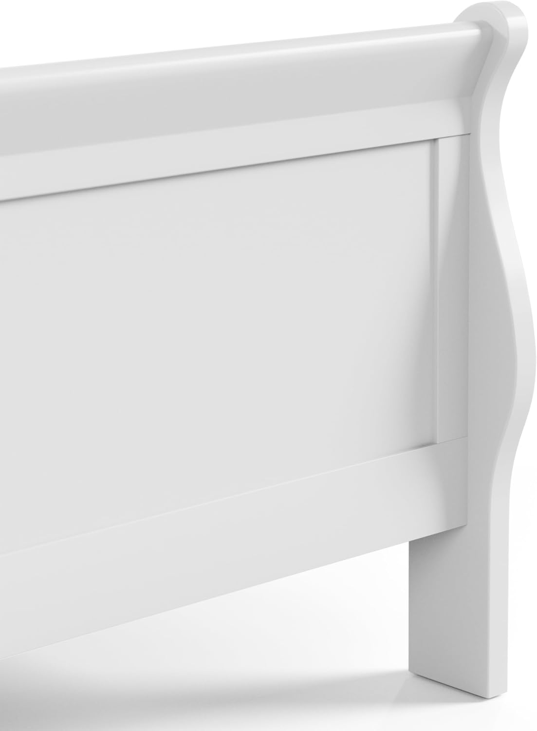 Furniture of America Arabella Traditional Solid Wood 3 Piece Bedroom Set, King Bed Frame, Nightstand, and Chest, Chic Sleigh Design Bedframe with Headboard and Footboard, Box Spring Needed, White
