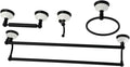 Kingston Brass BAK1113478MB Victorian 4-Piece 24-Inch Dual Towel Bar Bathroom Accessory Set in Matte Black