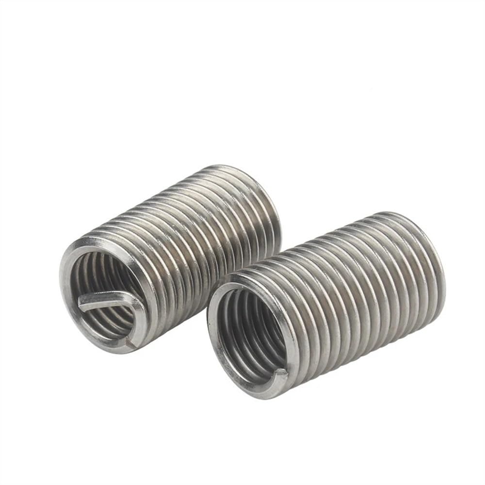 50Pcs Stainless Steel Wire Thread Inserts M6-M18 | Screw Bushing for Thread Repair | Durable 304 Stainless Steel(M16x1.5x2D)