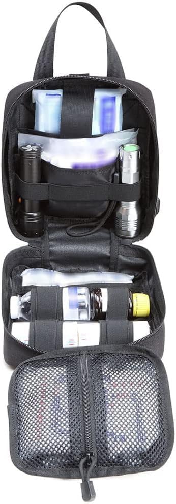 Medical Rescue Emergency Survival Kit, Small Portable First Aid Kit Bag,1000D Polyester Field Emergency Package, for Home(C)