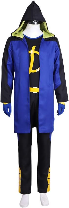 CosplayDiy Men's Suit for Static Shock Cosplay Static Costume Full Set Adult Canival Party Fancy Dress Outfit