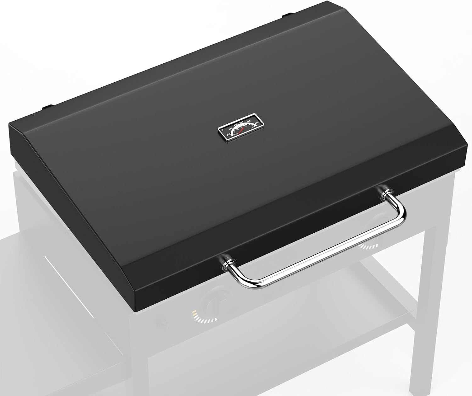 Upgrade Hinged Lid for Blackstone 28'' Griddle 1517 1853 1605 1803 1839 1856 1885 1924 1983 2137 2145 Flat Top Hard Cover Hood with Temperature Gauge for Most 28in Flat-top Grill Griddle with Handle