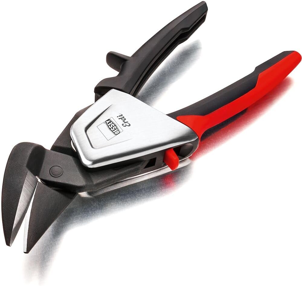 Bessey D39ASS Right Hand Shape and Straight Cutting Snips, Black/Red, 230 mm