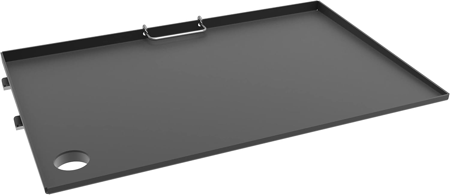 Masterbuilt® Gravity Series 1050 Digtal Charcoal Grill and Smoker Pre-Seasoned Steel Flat-Top Griddle Accessory Insert with 435 Cooking Square Inches in Black, Model MB20181622