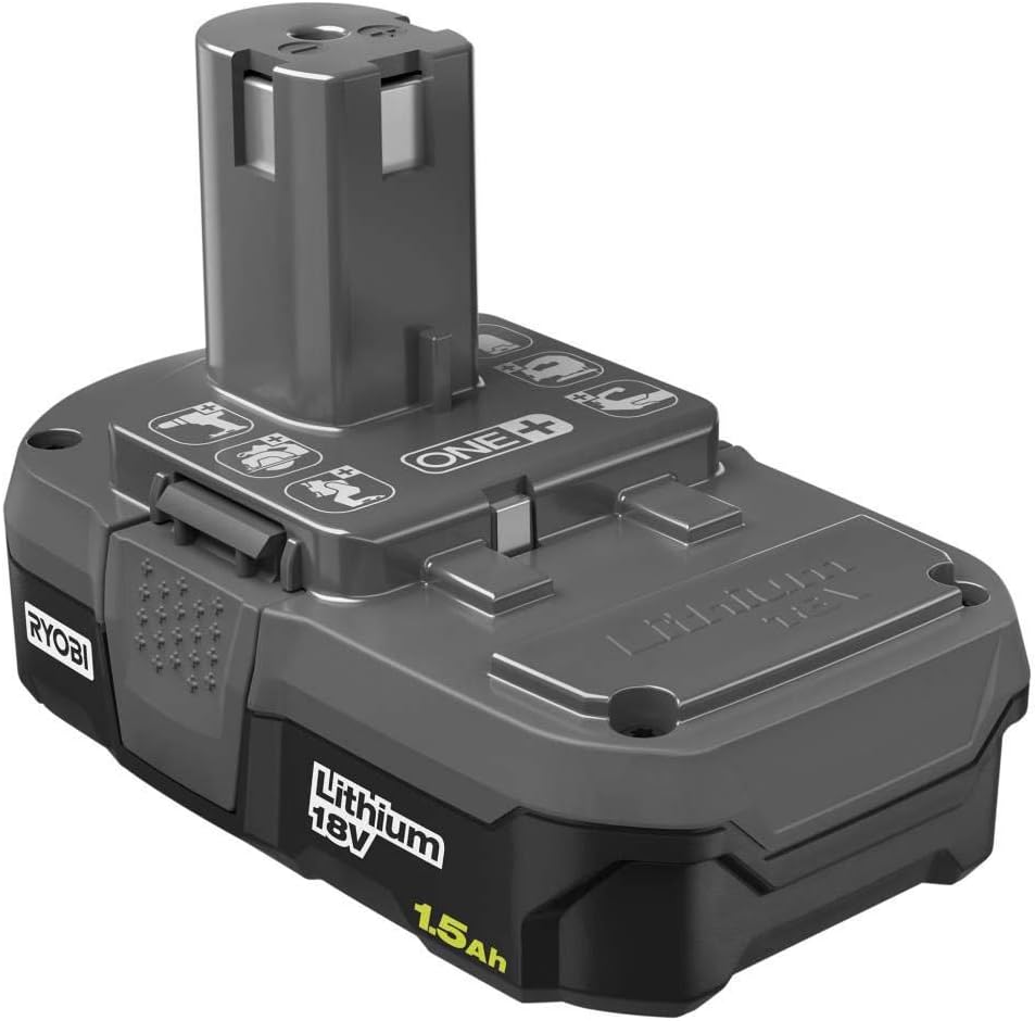 RYOBI P1854 18-Volt ONE+ Lithium-Ion Cordless AirStrike 18-Gauge Brad Nailer with (1) 1.5 Ah Battery and (1) 18-Volt Charger