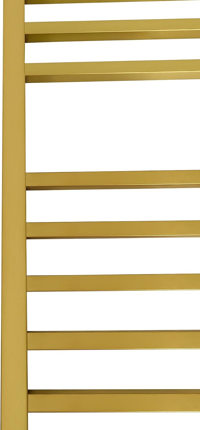 Luxury Heated Towel Rack Wall Mounted Towel Warmers, 14 Bars Towel Warmer Rack for Bathroom with Timer & Temperature Multi-Level Adjustable, Hardwired and Plug-in Compatible (Brushed Gold)