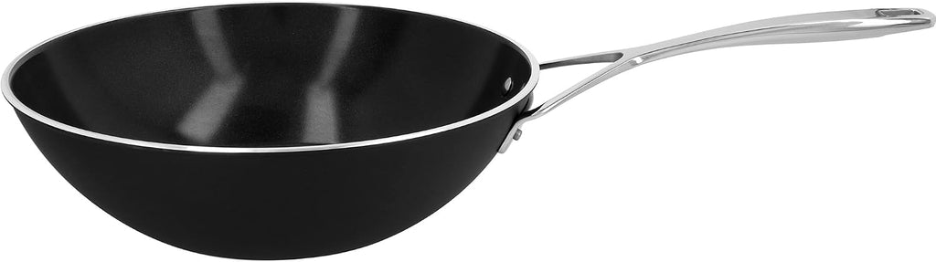 Demeyere AluPro 5, Ceramic 12-inch Aluminum Nonstick Wok, Ceramic Nonstick Coating, Lightweight Construction, Compatible with all Cooking Surfaces