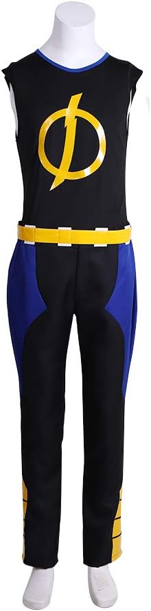 CosplayDiy Men's Suit for Static Shock Cosplay Static Costume Full Set Adult Canival Party Fancy Dress Outfit