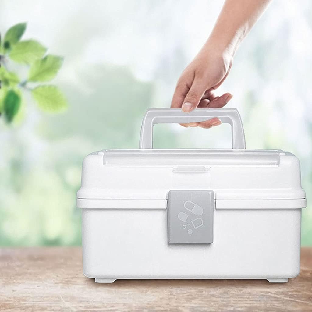 Medicine Storage Box Organizer Jewelry Travel Pill Case Plastic First Aid Household Handle Medical Medical