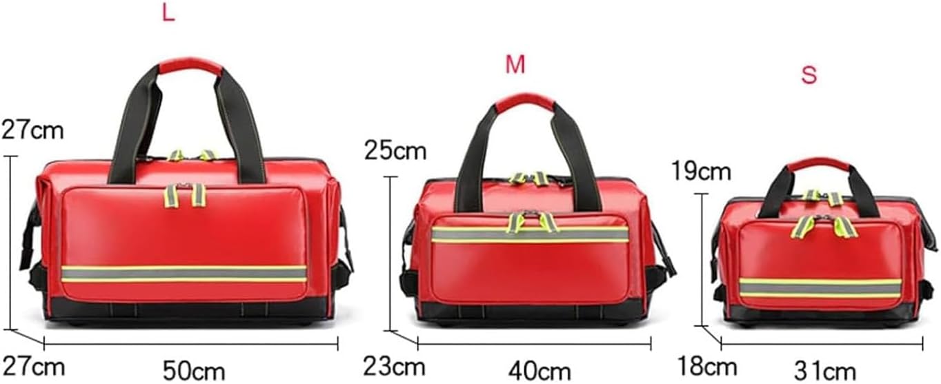 Waterproof Emergency Medical Survival Kit, Professional First Responder Bag, Medicine Storage Bag, for, Home Health, Field Trips,Blue,50 * 27 * 27cm(Red,31 * 18 * 19cm)