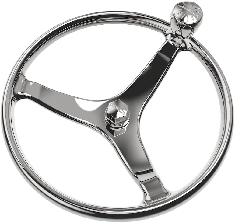Lewmar 15.5' Powerboat Steering Wheel with PowerGrip Control Knob and 5/8' Nut