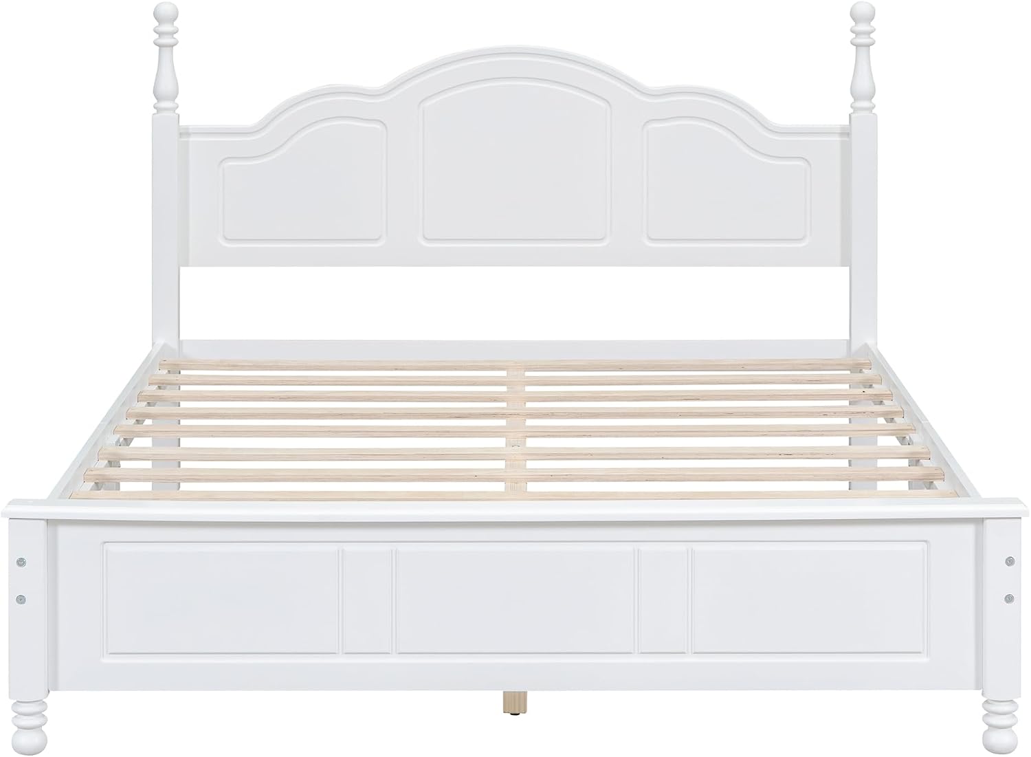 Harper & Bright Designs Bedroom Set Furniture, 3-Pieces Bedroom Sets, Queen Size Wood Platform Bed and 2 Nightstands, White