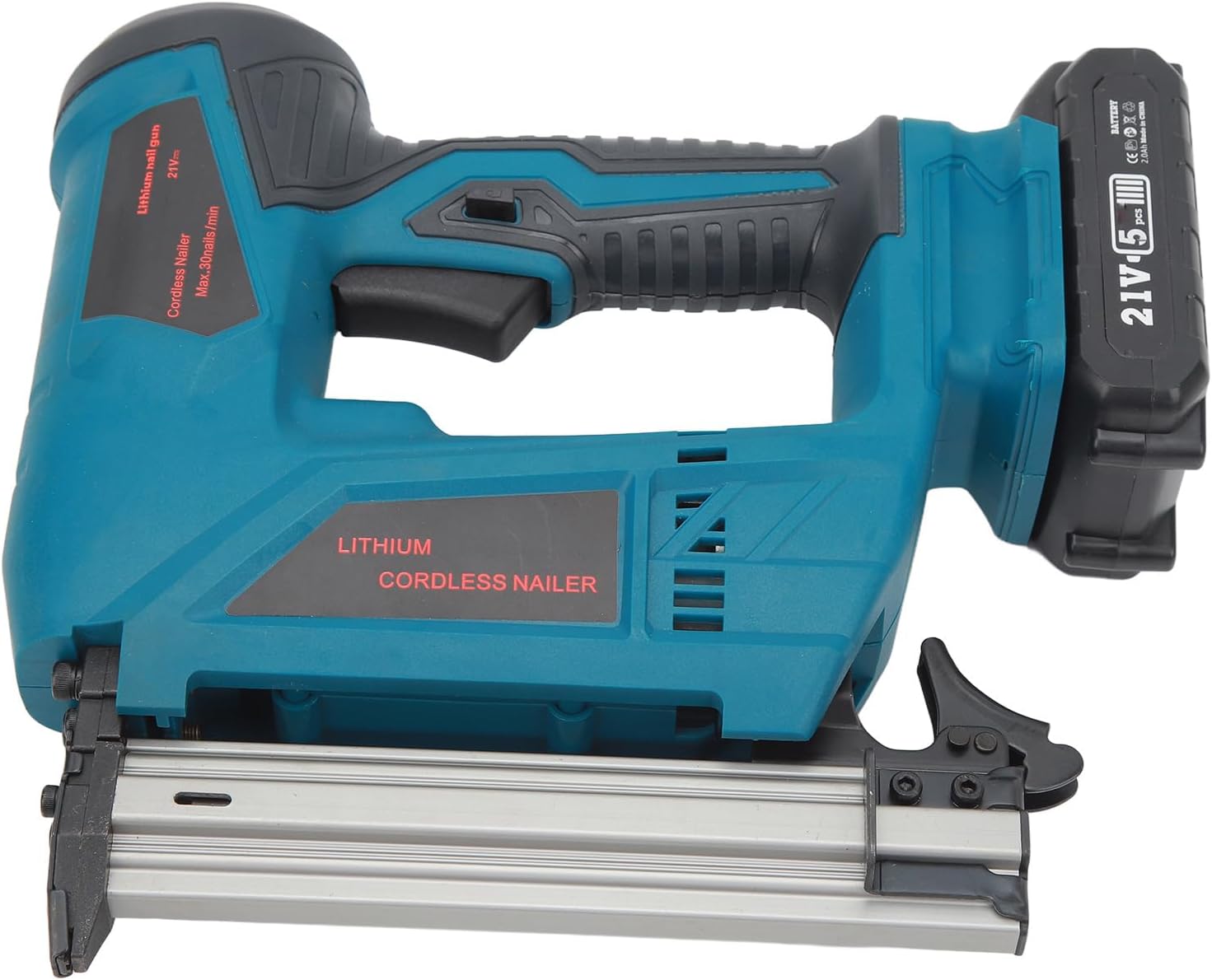 Cordless Brad Nailer Kit with Handles Designed to Reduce Fatigue Electric Nail Gun for Binding Furniture Frames (US Plug 100‑220V)