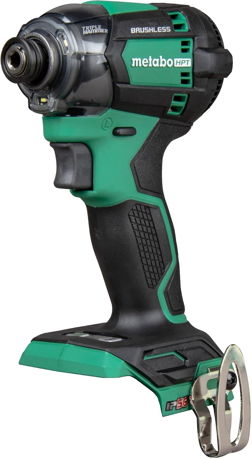 Metabo HPT Pneumatic Roofing Nailer + 18V Impact Driver Pro Bundle Kit, 1-3/4-Inch Coil Roofing Nailer with BONUS 18V Triple Hammer Impact Driver Kit, KNV45AB2