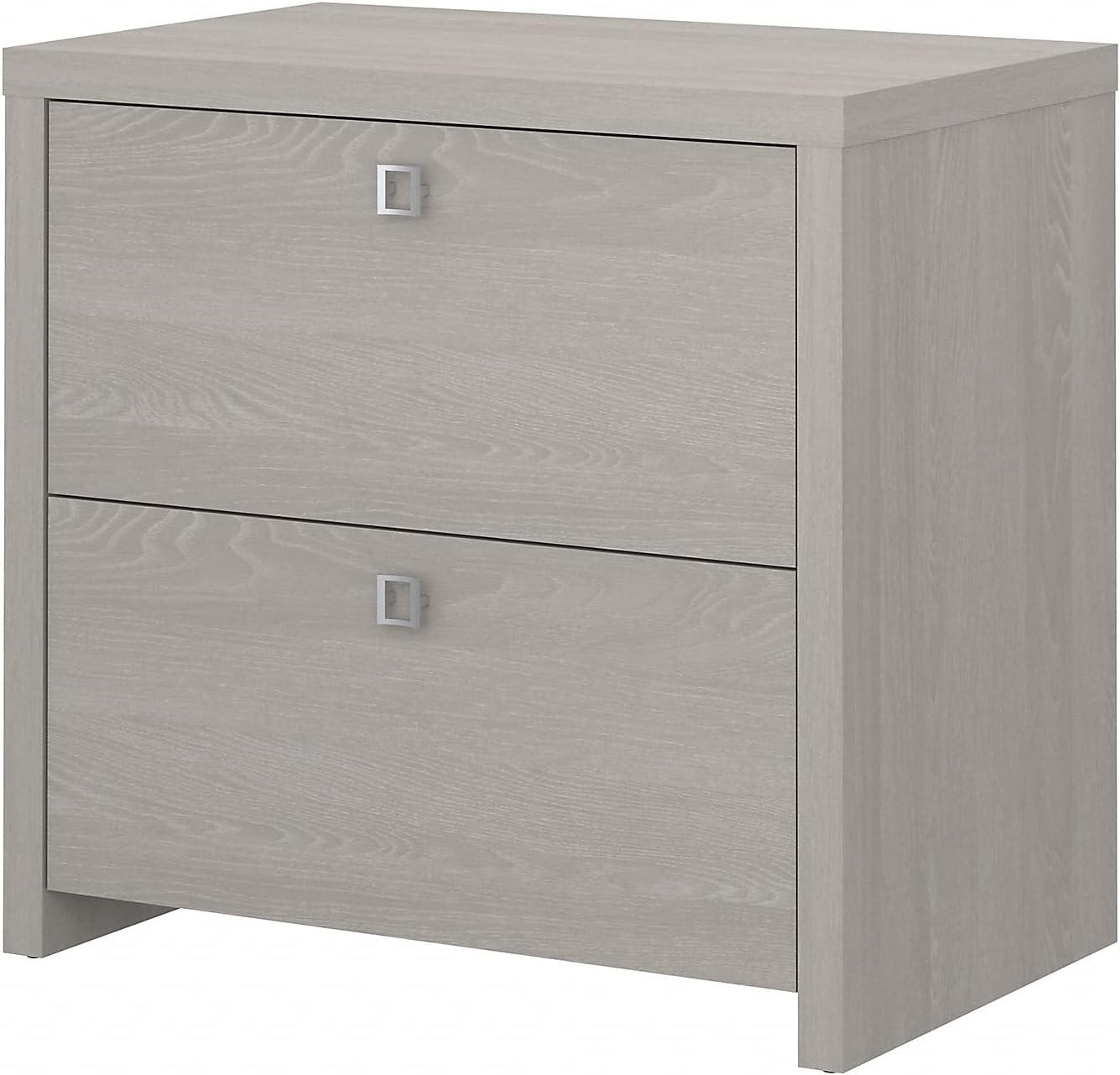 Bush Furniture Lateral File Cabinet with Satin Silver Hardware | Echo Collection 2 Drawer Filing Unit for Home Office or Professional | 31Wx20Lx30H