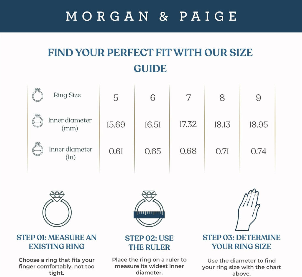 MORGAN & PAIGE .925 Sterling Silver Gemstones and White Sapphire Halo Heart Pendant Necklace, Ring and Stud Earrings for Women Set - Birthstone Jewelry Sets for Women, 18in Cable Chain, Size 7 Ring