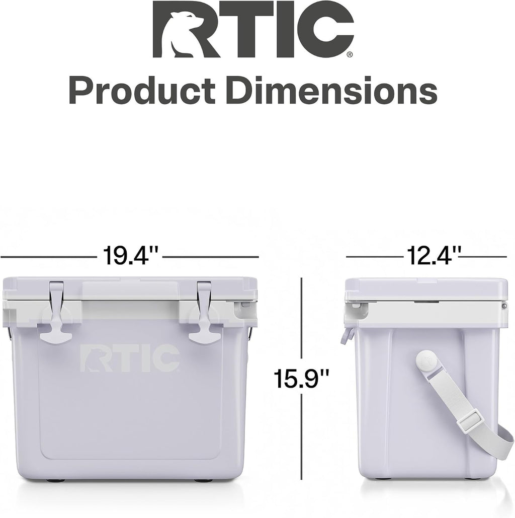 RTIC Ultra-Light Hard Cooler Insulated Portable Ice Chest Box for Drink, Beverage, Beach, Camping, Picnic, Fishing, Boat, Barbecue, 30% Lighter Than Rotomolded Coolers