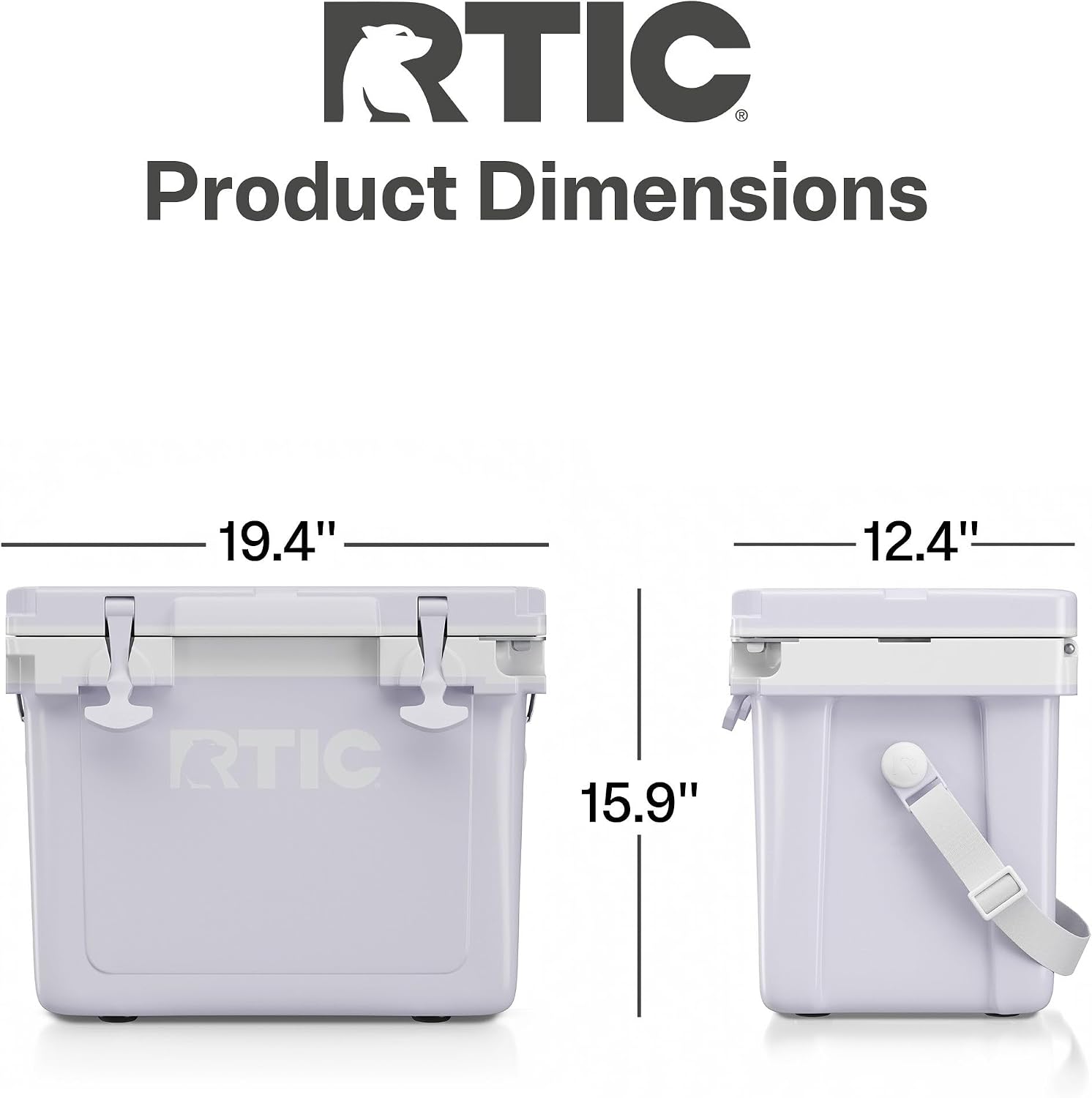 RTIC Ultra-Light Hard Cooler Insulated Portable Ice Chest Box for Drink, Beverage, Beach, Camping, Picnic, Fishing, Boat, Barbecue, 30% Lighter Than Rotomolded Coolers