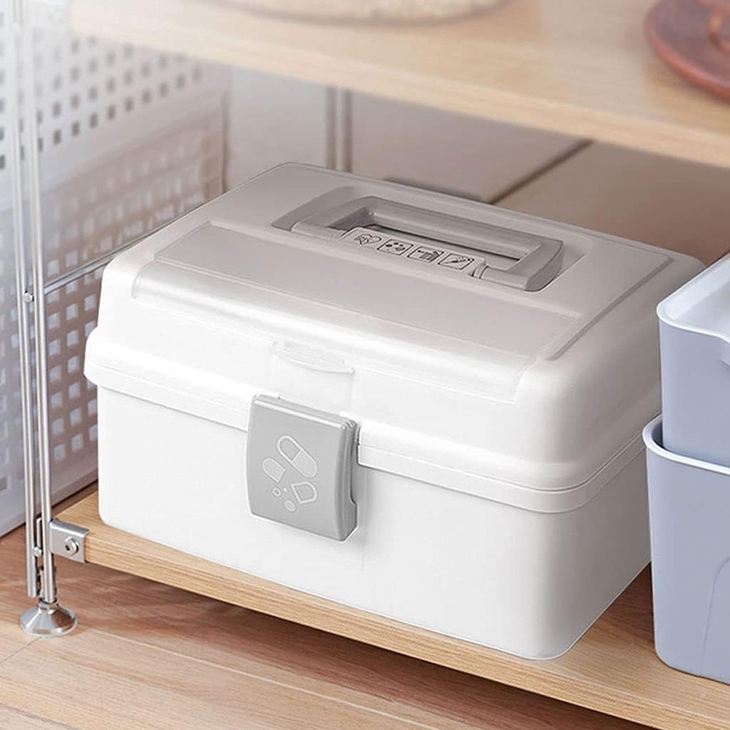 Medicine Storage Box Organizer Jewelry Travel Pill Case Plastic First Aid Household Handle Medical Medical