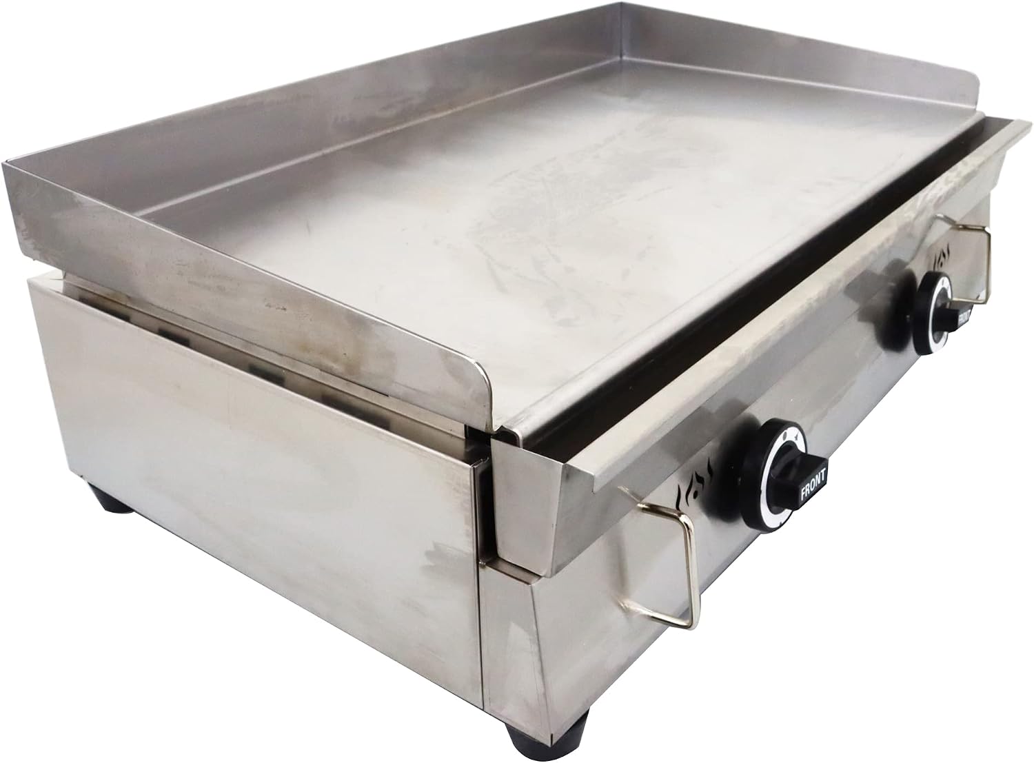 LPG Gas Griddle Countertop 28.94'x16.14' Flat Cooking Griddle Stainless Steel Hot Plate for BBQ Camping Teppanyaki 122-572F 2800Pa Commercial