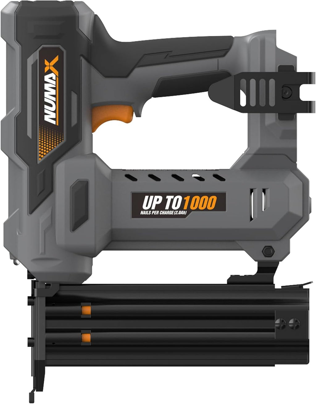 NuMax 18V Cordless Brad Nailer,18 Gauge Brad Nail Gun with Battery, Charger & 500 Nails | Drives 1000 Shots Per Charge | Compatible with 3/8'–2' Brad Nails | S18VBR50