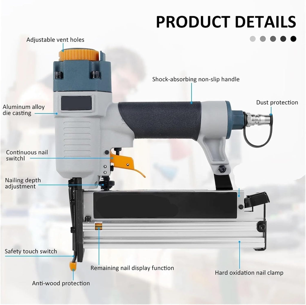 finish nailer, Powered Nailer Pneumatic Nail Gun T50 Air Brads Nailer Cordless For Carpenter Fen Floor Furniture,nail gun for trim