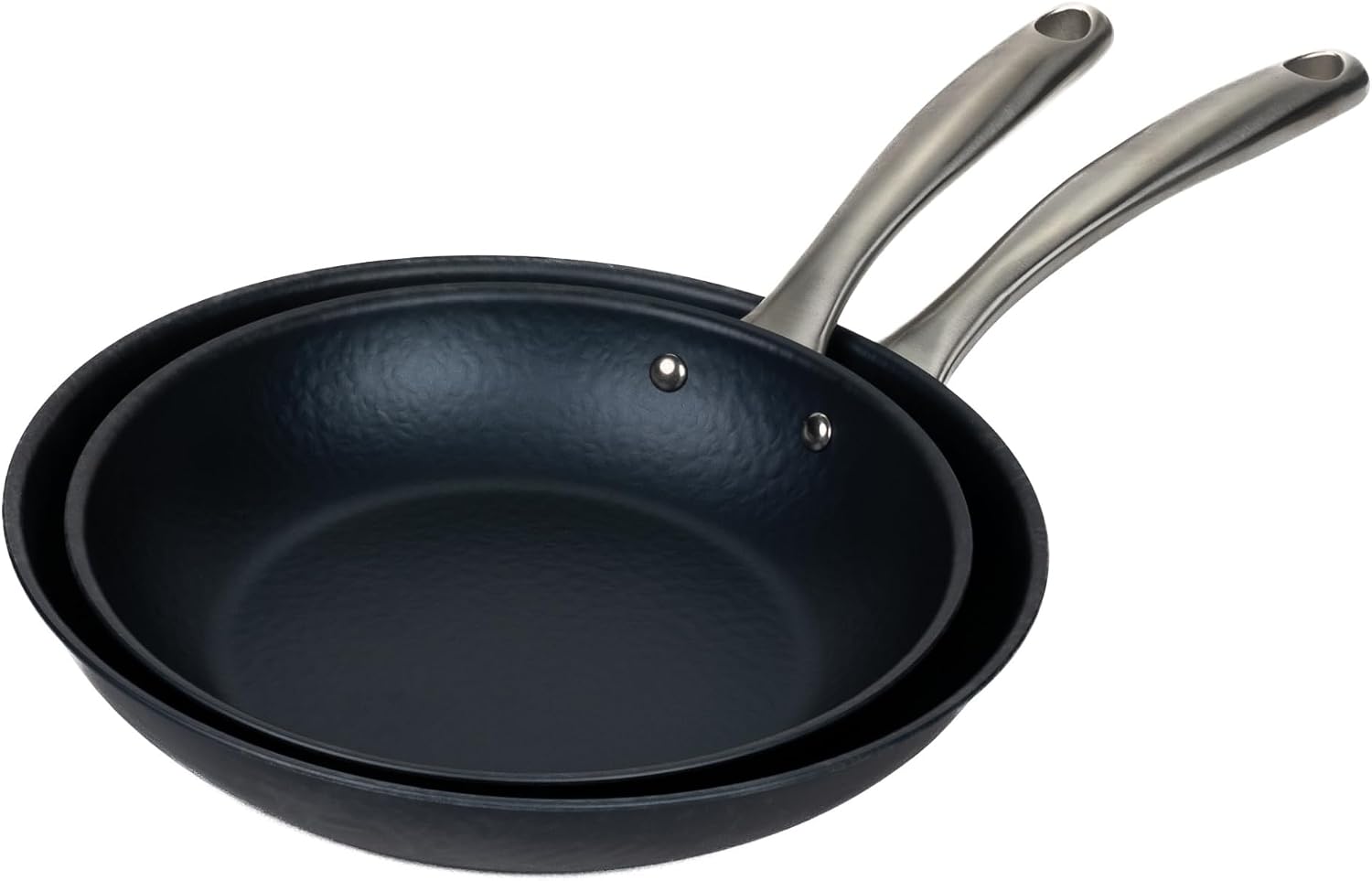 Alva Black Angus 9.5 & 11' Carbon Steel Frying Pan Set – Naturally Nonstick, PFAS-Free & Toxin-Free, Oven & Induction Safe, Chef-Grade Heat Control, Built to Last a Lifetime, Designed in Belgium