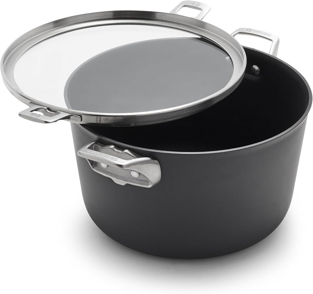 Calphalon® Premier™ Space-Saving Hard-Anodized Nonstick 12-Quart Stock Pot with Lid