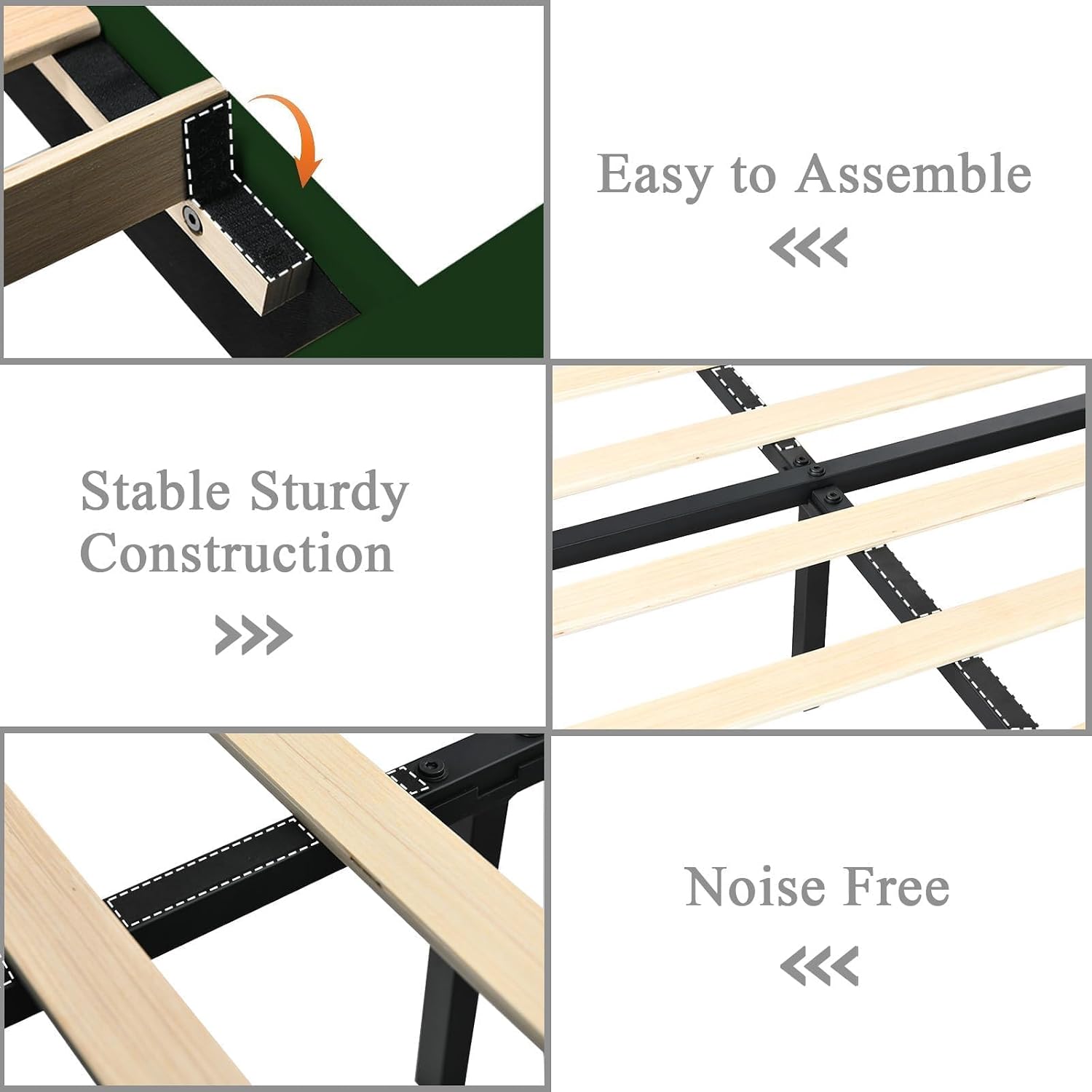 HOMBCK Twin Bed Frames, Twin Size Bed Frames with Upholstered Headboard and Footboard, Velvet Bed Frame with Wooden Salts, No Box Spring Required, Easy Assembly, Green