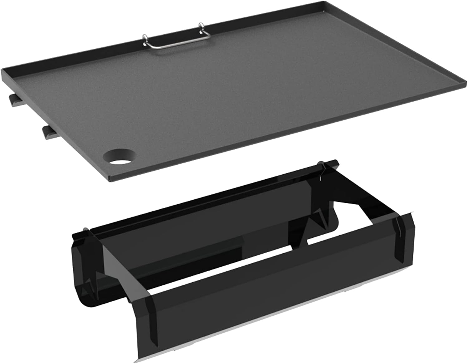 Masterbuilt® Gravity Series 1050 Digtal Charcoal Grill and Smoker Pre-Seasoned Steel Flat-Top Griddle Accessory Insert with 435 Cooking Square Inches in Black, Model MB20181622