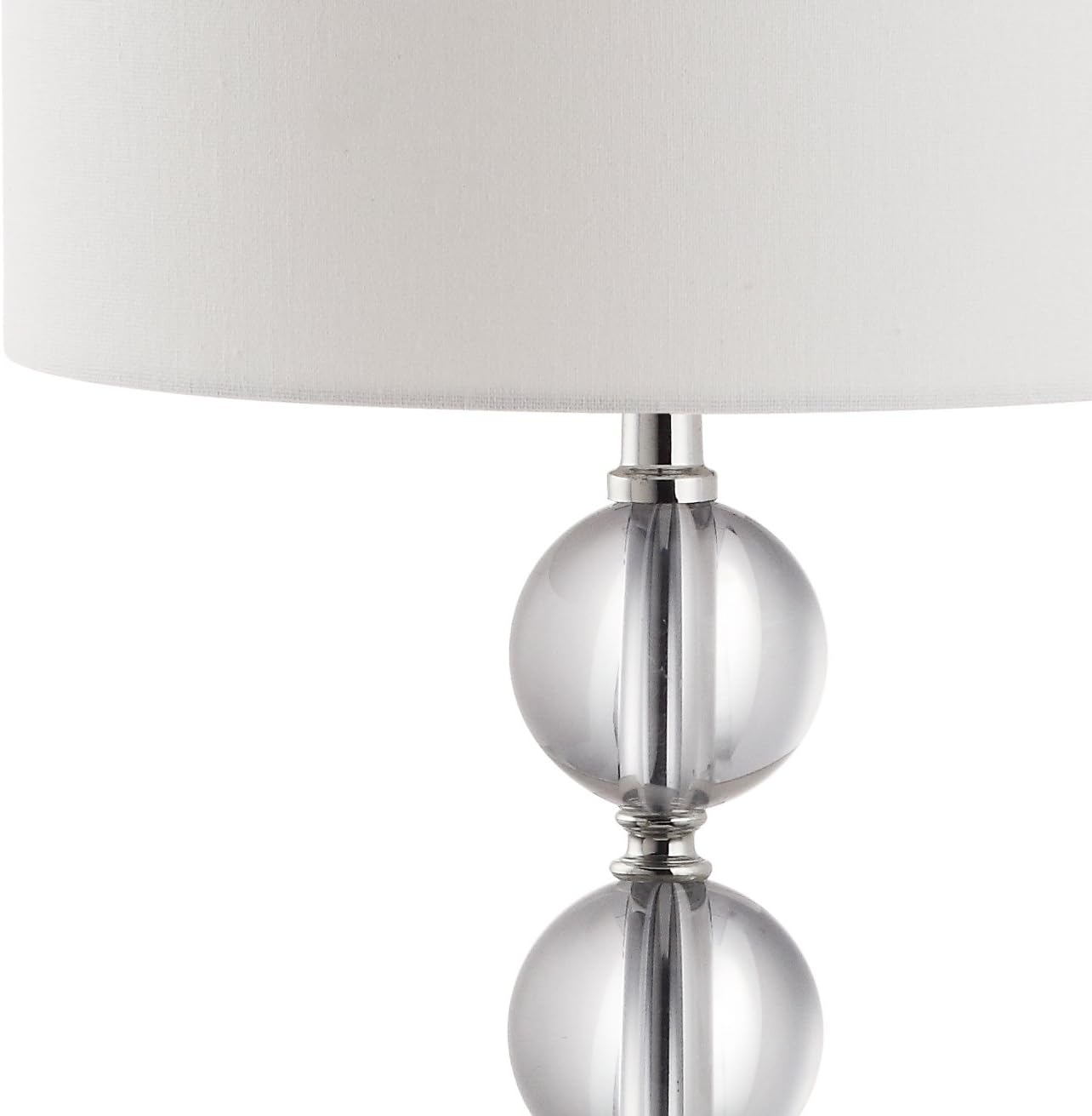 SAFAVIEH Lighting Collection Fiona Crystal Stacked Ball 24-inch Bedroom Living Room Home Office Desk Nightstand Table Lamp Set of 2 (LED Bulbs Included)