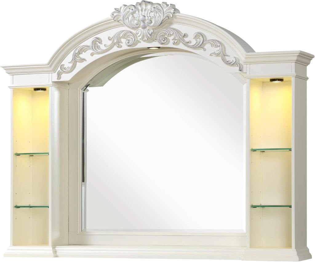 First of a Kind Platinum White Queen 4 Piece Bedroom Set
