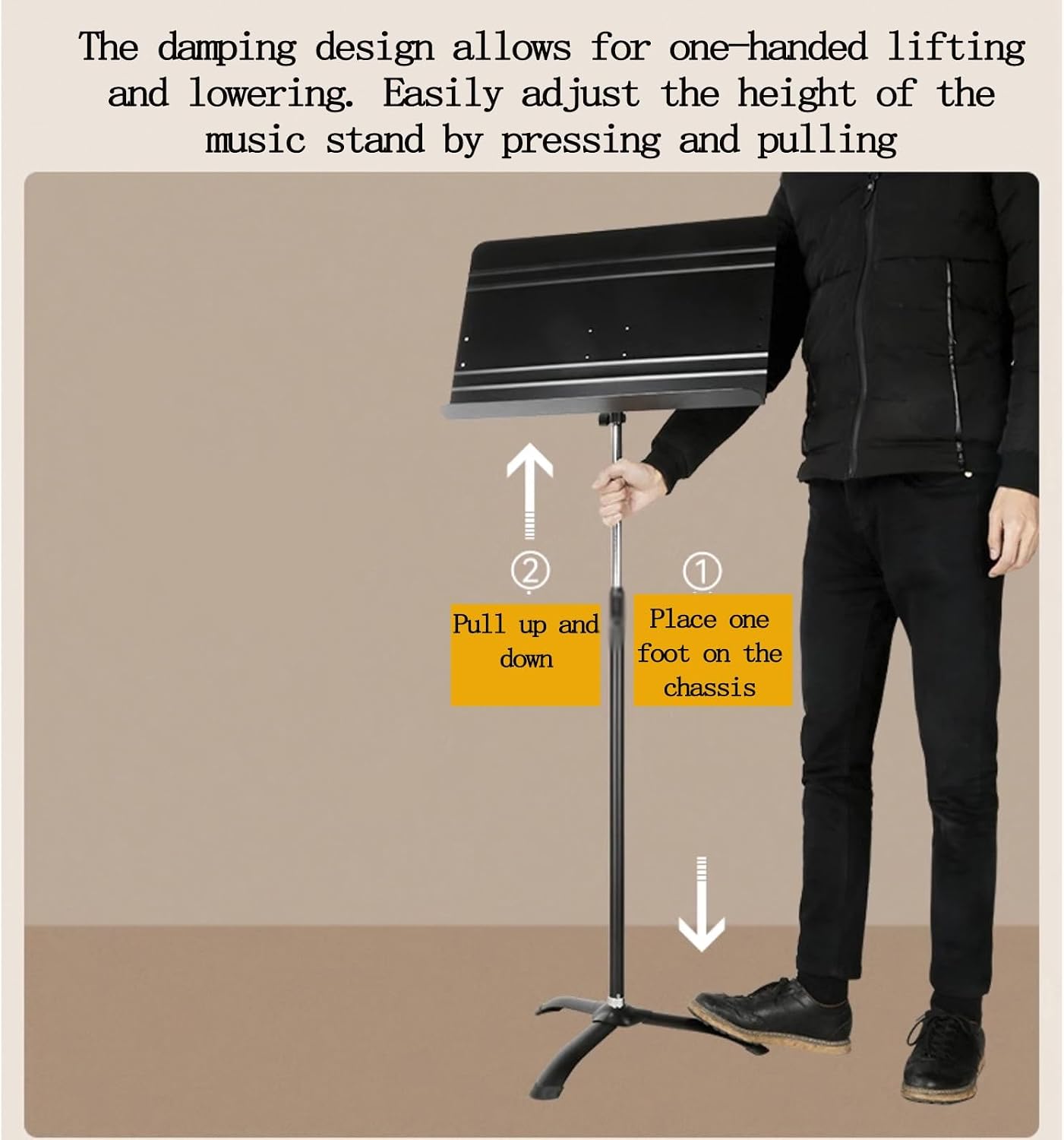 Sheet Music Stand, Portable Music Stand with Waterproof Carrying Case, Music Clips, Phone Holder and Microphone Boom