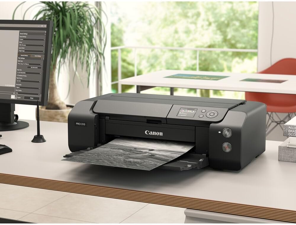Canon imagePROGRAF PRO-310 Wireless Inkjet Printer | 13' Borderless Photo Printing | Lucia PRO II Pigment Ink | for Fine Art & Photography (6858C002) + Cleaning Kit + Printer Cable + Ethernet Cable