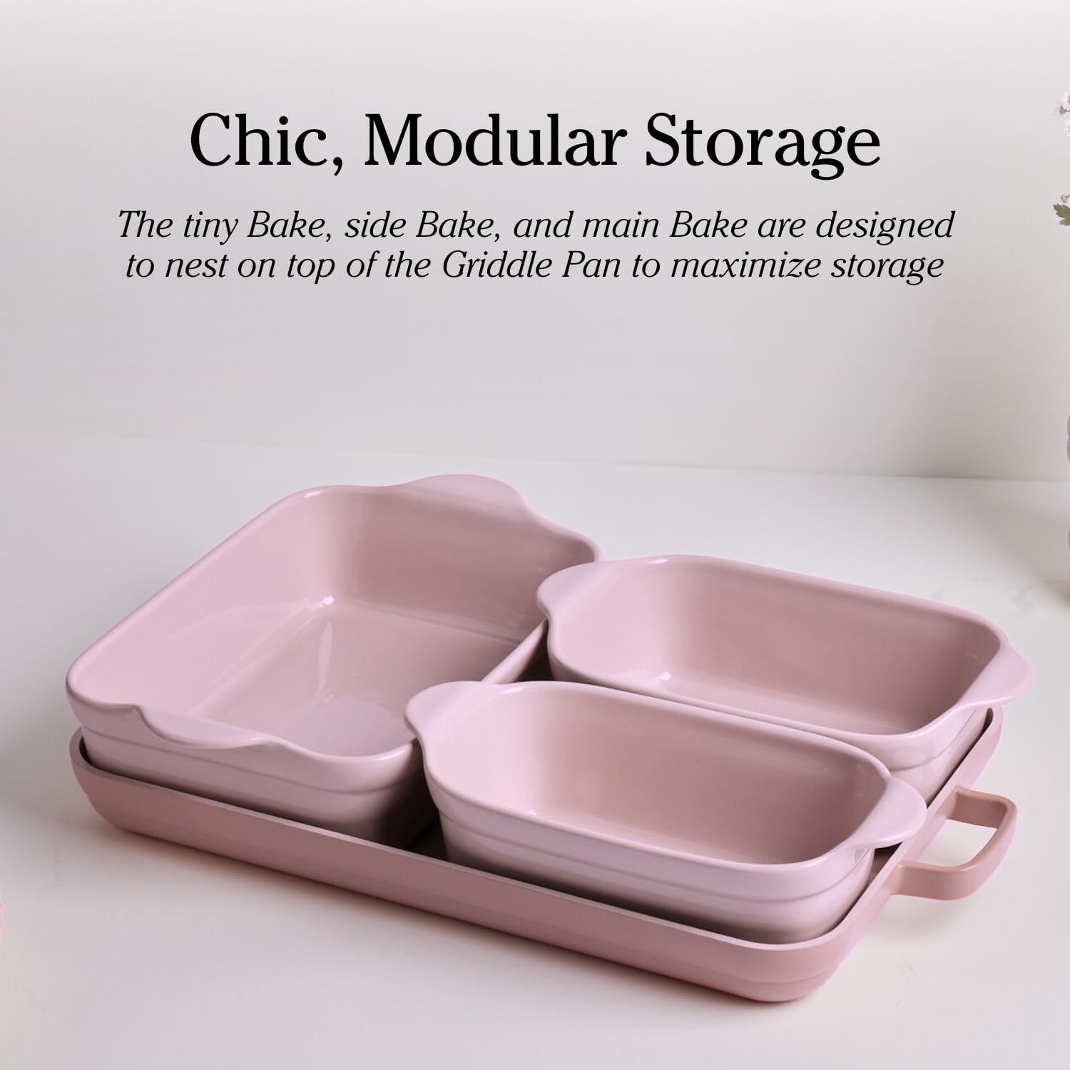 Our Place Bakeware Set | 5-Piece Ceramic Bakeware Collection with Stovetop-to-Oven Griddle Pan | PFAS-Free Non-Toxic Nonstick Pans, Oven Mat & Baking Dishes | Char