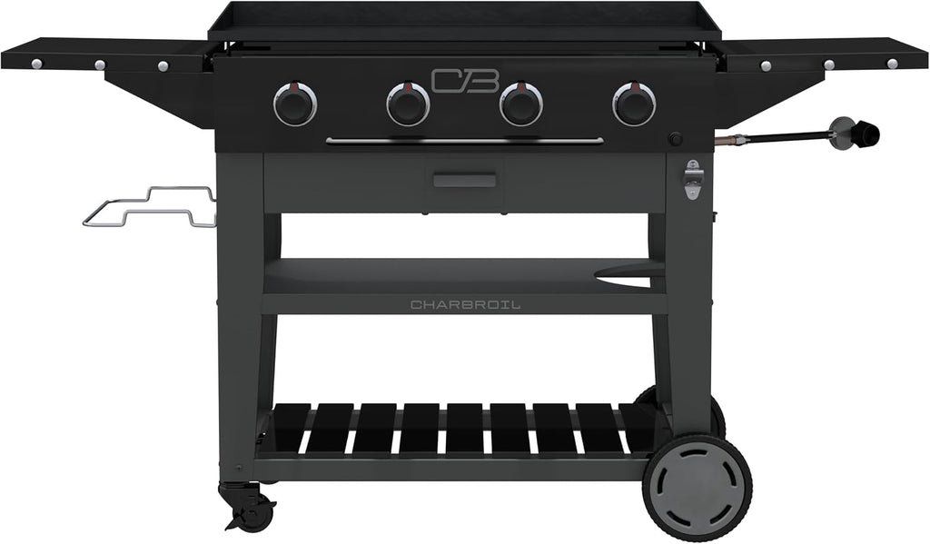 Charbroil 36' Performance Series Propane Gas Griddle with Cart 4 Burner Flat Top Grill, Black 463259124