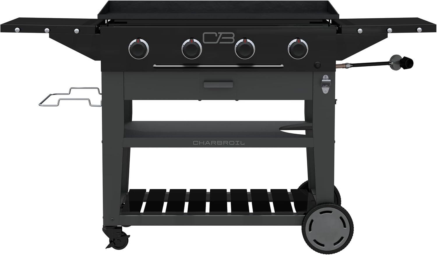 Charbroil 36' Performance Series Propane Gas Griddle with Cart 4 Burner Flat Top Grill, Black 463259124
