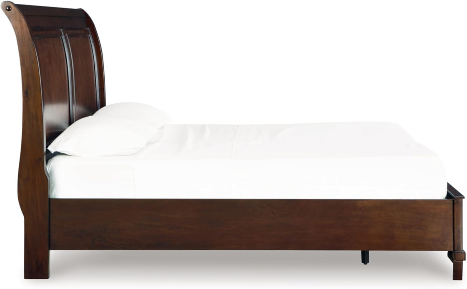 Signature Design by Ashley Trellington Traditional King Sleigh Storage Bed, Foundation or Box Spring Not Needed, Dark Brown