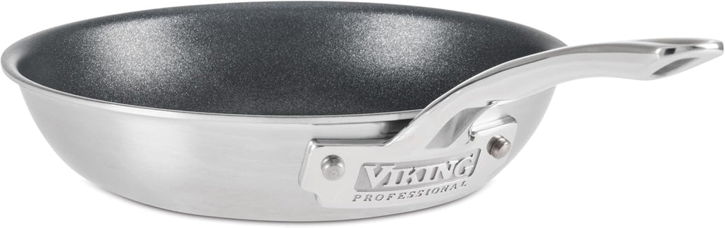 Viking 5-Ply Non Stick Frying Pan, 8 Inch Stainless Steel Nonstick Fry Pan, 5 Liters, Satin FInish