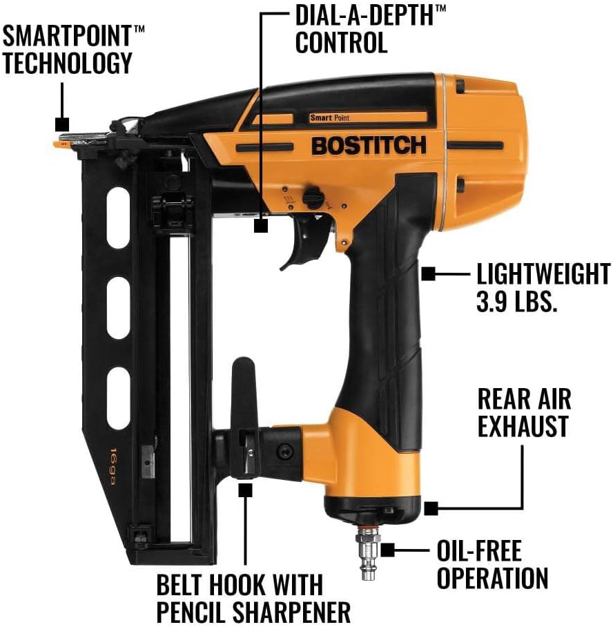 Bostitch 2.5-in X 16-Gauge Clip Head Finishing Pneumatic Nail Gun