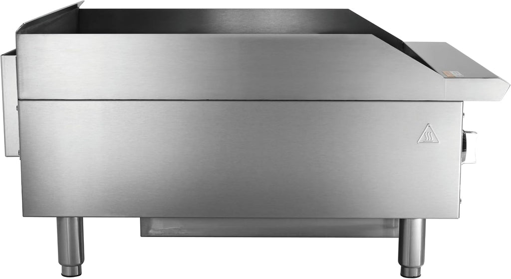 Kratos 24' Wide Commercial Restaurant Gas Countertop Griddle, Thermostatic Controls, 2 Burners, 60,000 BTU Output (29Y-007)