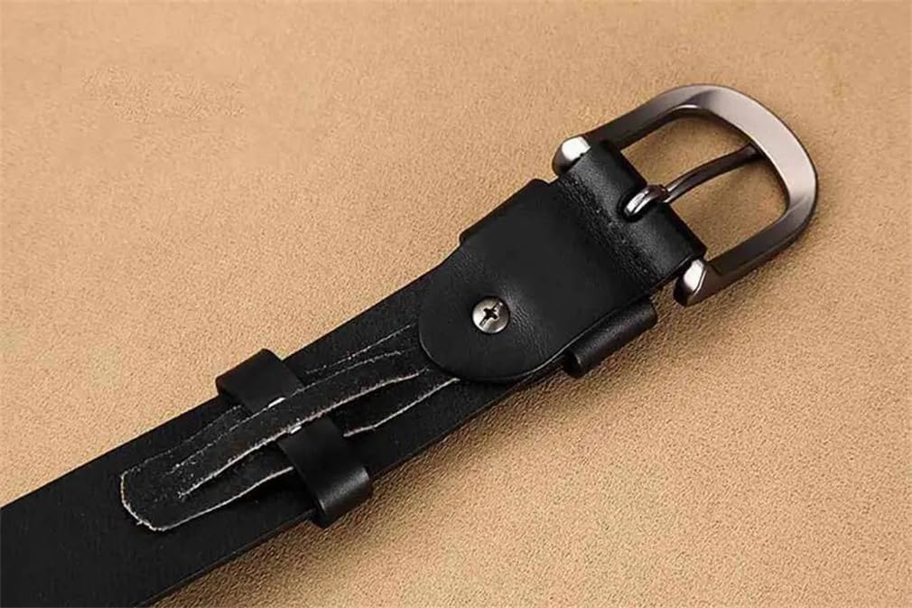 Women Genuine Leather Waist Belt Punk Rivet Hollow Out Design For Jeans Dresses