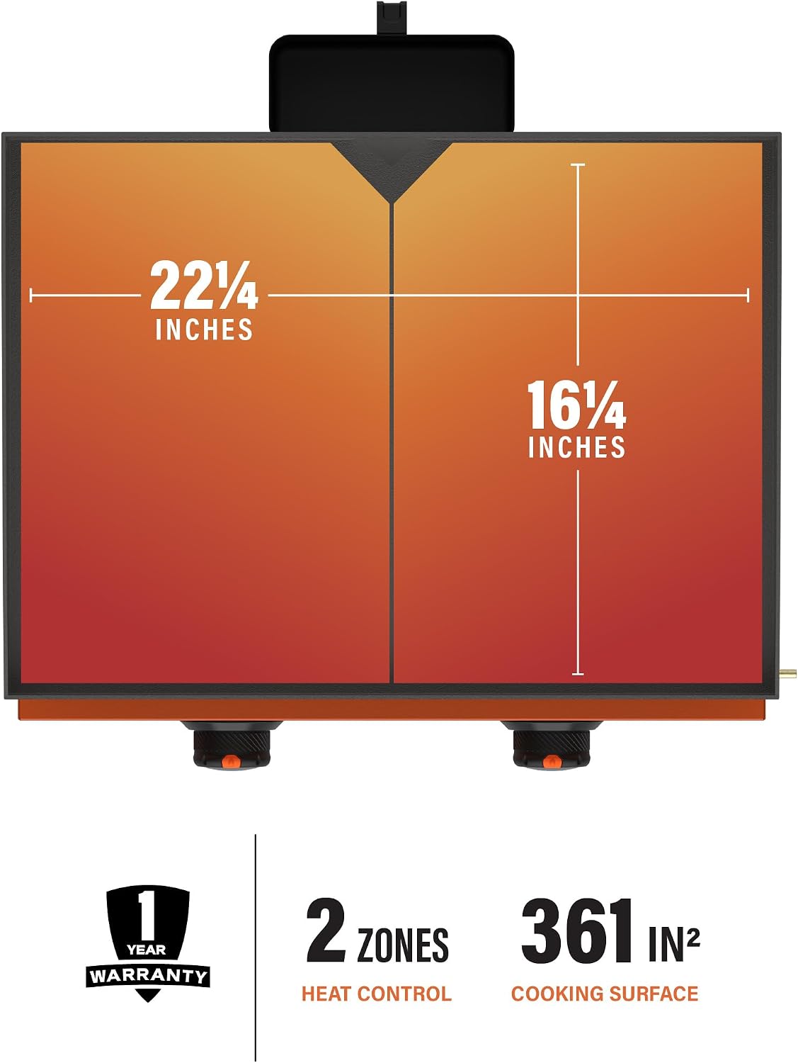 Blackstone 2306 Adventure Ready 22' Griddle with Orange Front Panel
