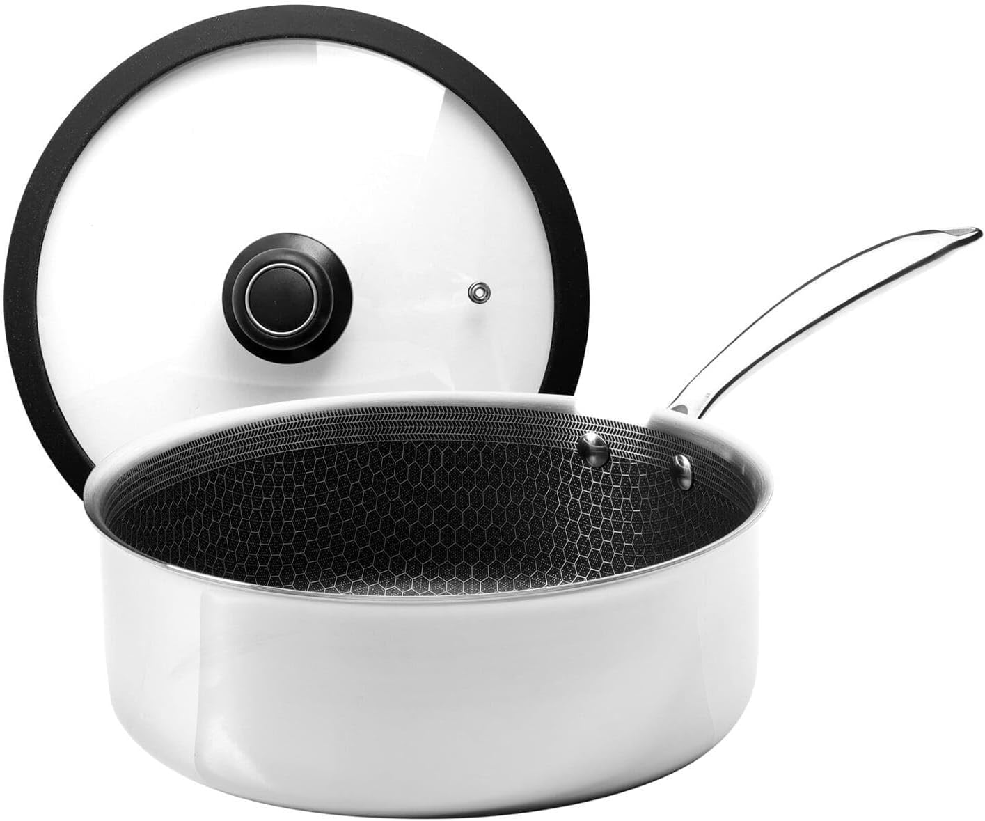 Black Cube Quick Release Cookware Sauté Pan with Lid, 9.5-Inch/3 Quart